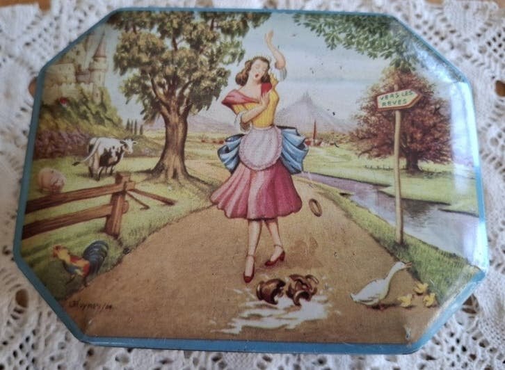 Oud Pomona blikje met fabel Perrette en de melkpot, Enlèvement ou Envoi