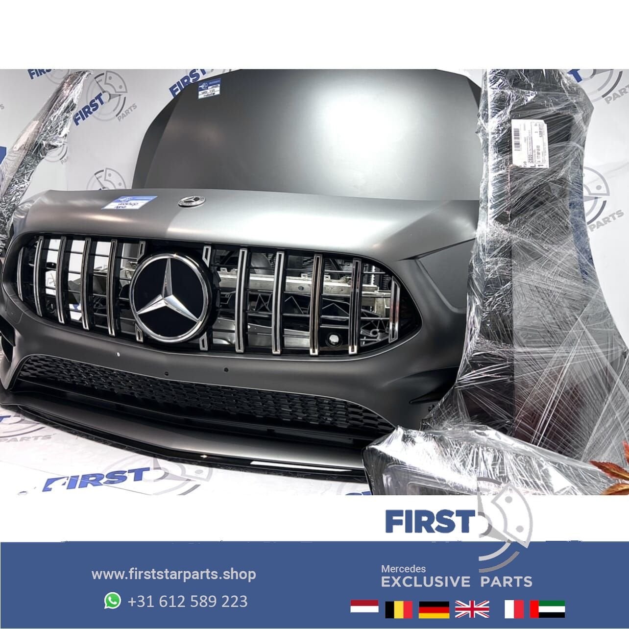 2023 W177 V177 GT A35 AMG LINE VOORKOP MAT GRIJS Mercedes A, Gebruikt, -, Voor, Ophalen of Verzenden