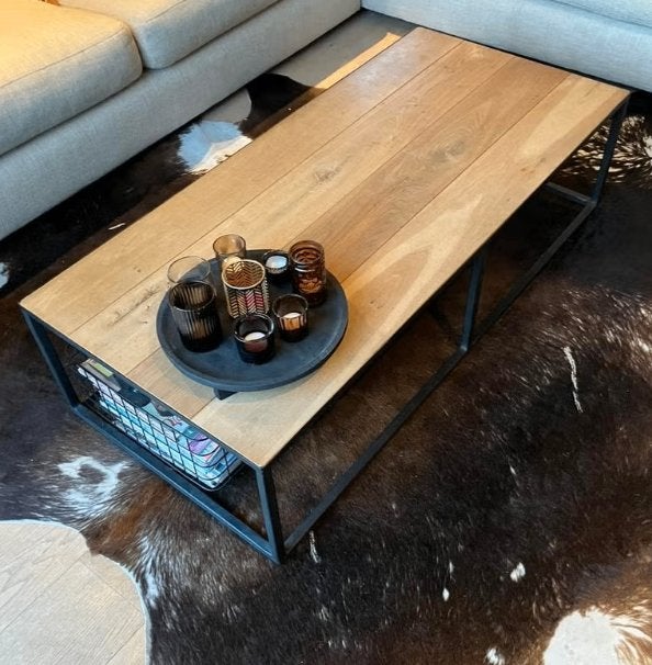 Smeedwerk salontafel, Ophalen, 100 tot 150 cm, 50 tot 100 cm, Zo goed als nieuw
