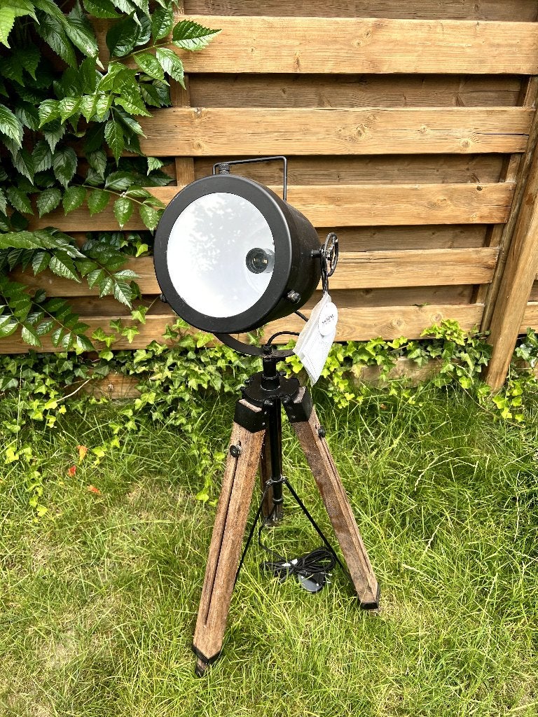 Industriële tripod vloerlamp / spotlamp van Maisons du Monde, Ophalen, 100 tot 150 cm, Zo goed als nieuw, Industrieel