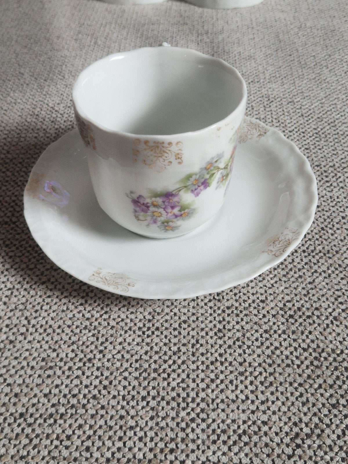 Lot de 6 tasses et sous-tasses vintage en porcelaine, Enlèvement, Utilisé, Porcelaine, Tasse et/ou soucoupe