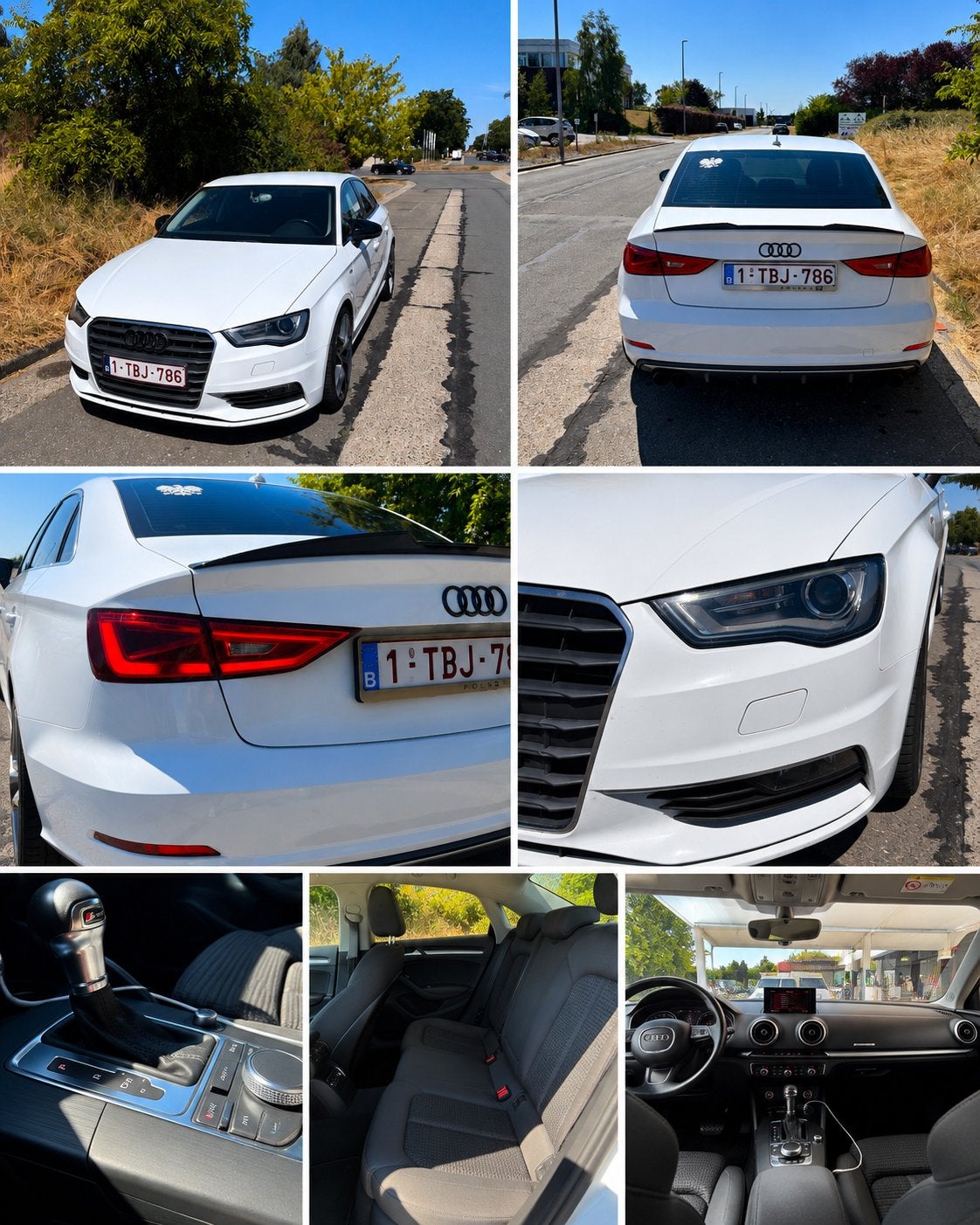 Audi A3 Berline 1.4 TFSI 150 ch S tronic – 2015, Auto's, Euro 5, Zwart, Wit, Berline