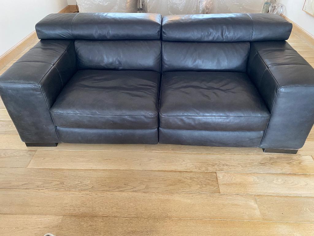 Canapé natuzzi 2 places cuir, Maison & Meubles, Trois personnes, 100 à 125 cm, 200 à 250 cm, Banc droit