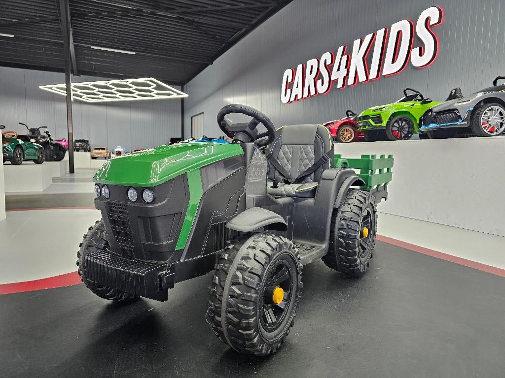 Kindertractor Farmer - met aanhanger - leren zit - met RC, Kinderen en Baby's, Ophalen of Verzenden, Nieuw, Afstandsbediening