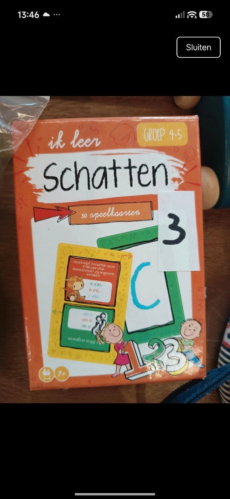 spel om te leren rekenen/ schatten, Enlèvement ou Envoi, Compter
