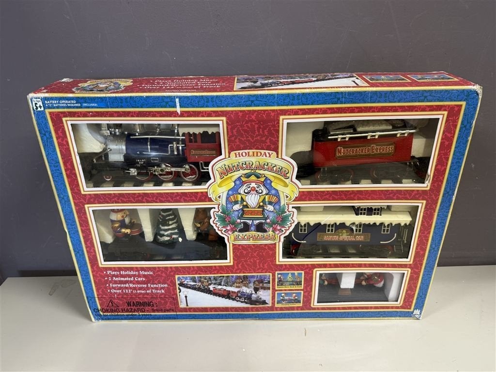 kerst trein - Vintage Nutcracker Train Set Holiday Christmas, Diversen, Kerst, Ophalen of Verzenden, Gebruikt