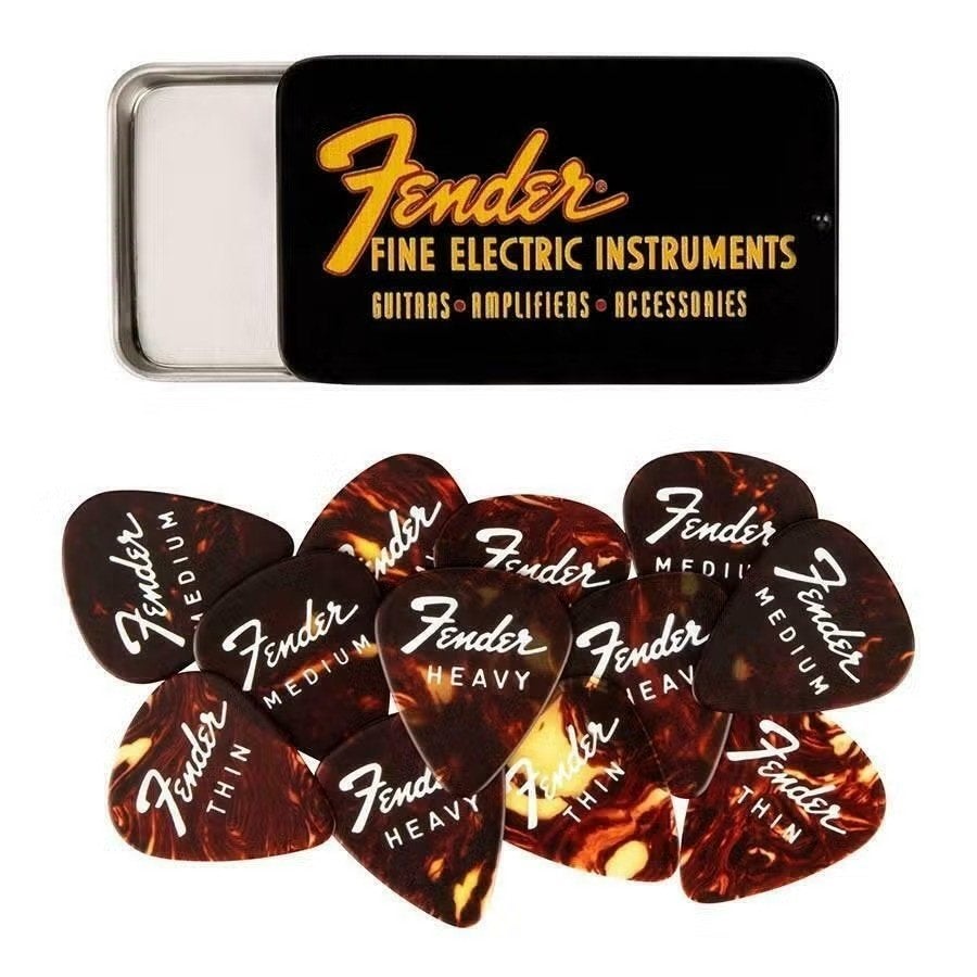 Fender opbergblikje met 12 plectrums: thin, medium en heavy, Musique & Instruments, Enlèvement ou Envoi, Neuf, Guitare acoustique