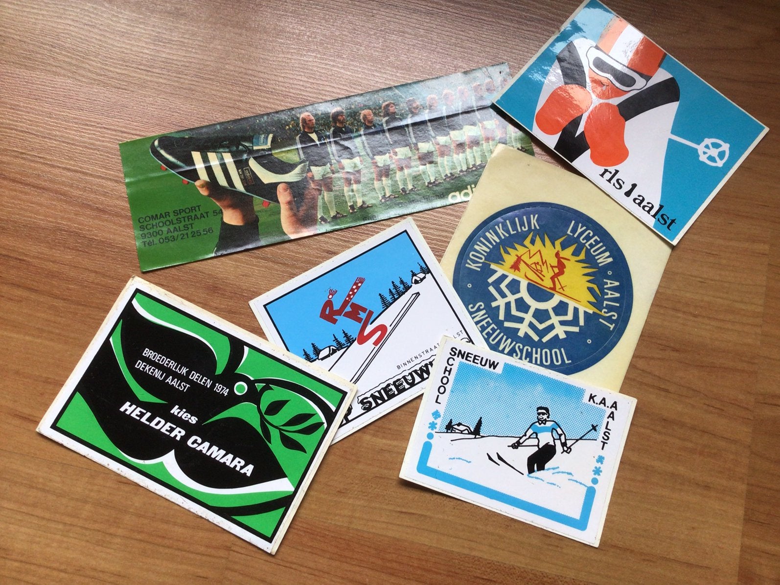 Aalst , lotje oude stickers, Collections, Enlèvement ou Envoi
