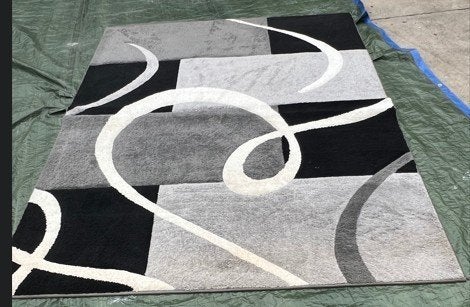 tapis Meradiso Carving  noir/gris/blanc, Maison & Meubles, 200 cm ou plus, 150 à 200 cm, Comme neuf, Enlèvement
