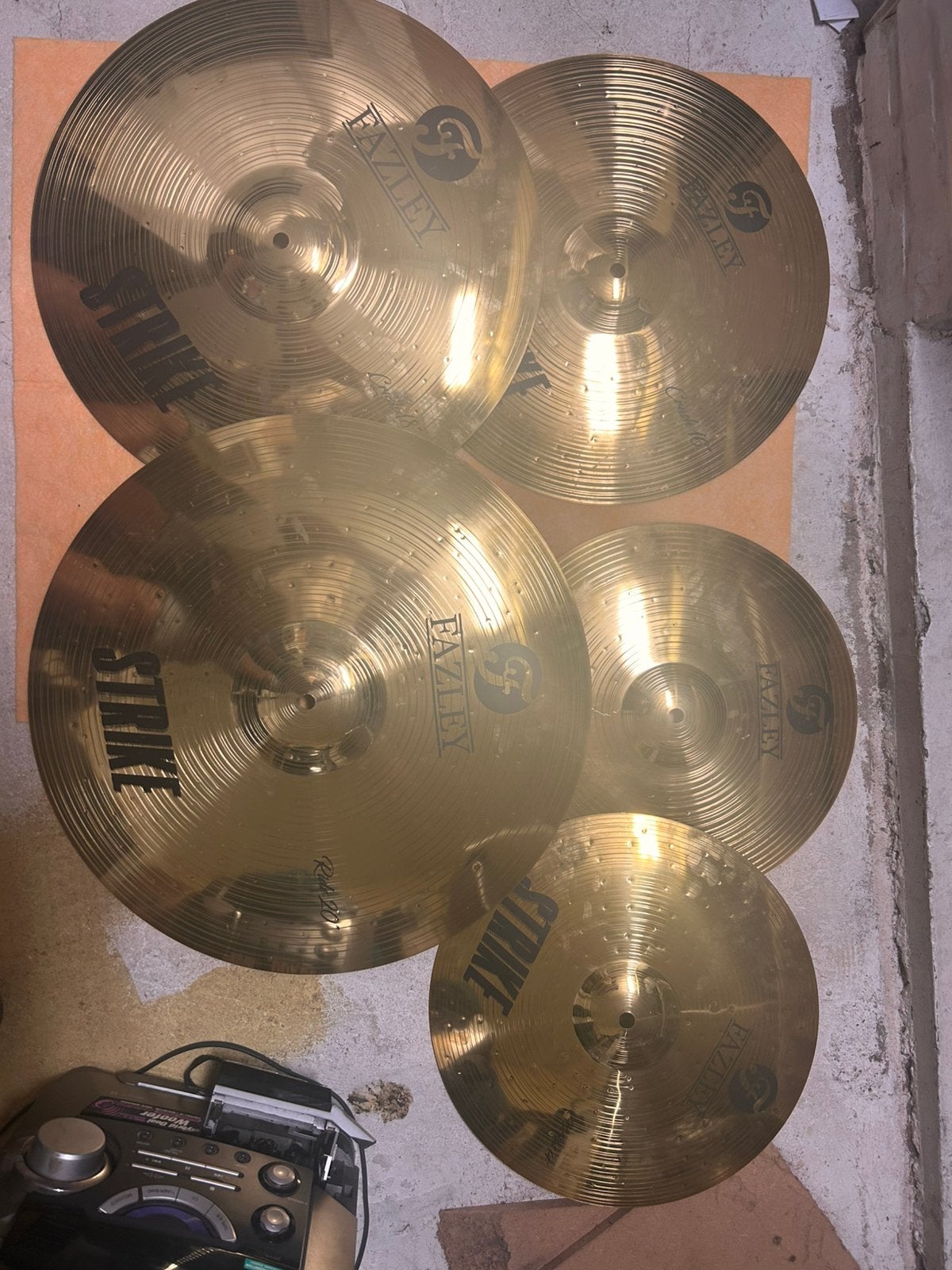 Fanzley symbalen set, Muziek en Instrumenten, Drumstellen en Slagwerk, Ophalen, Zo goed als nieuw
