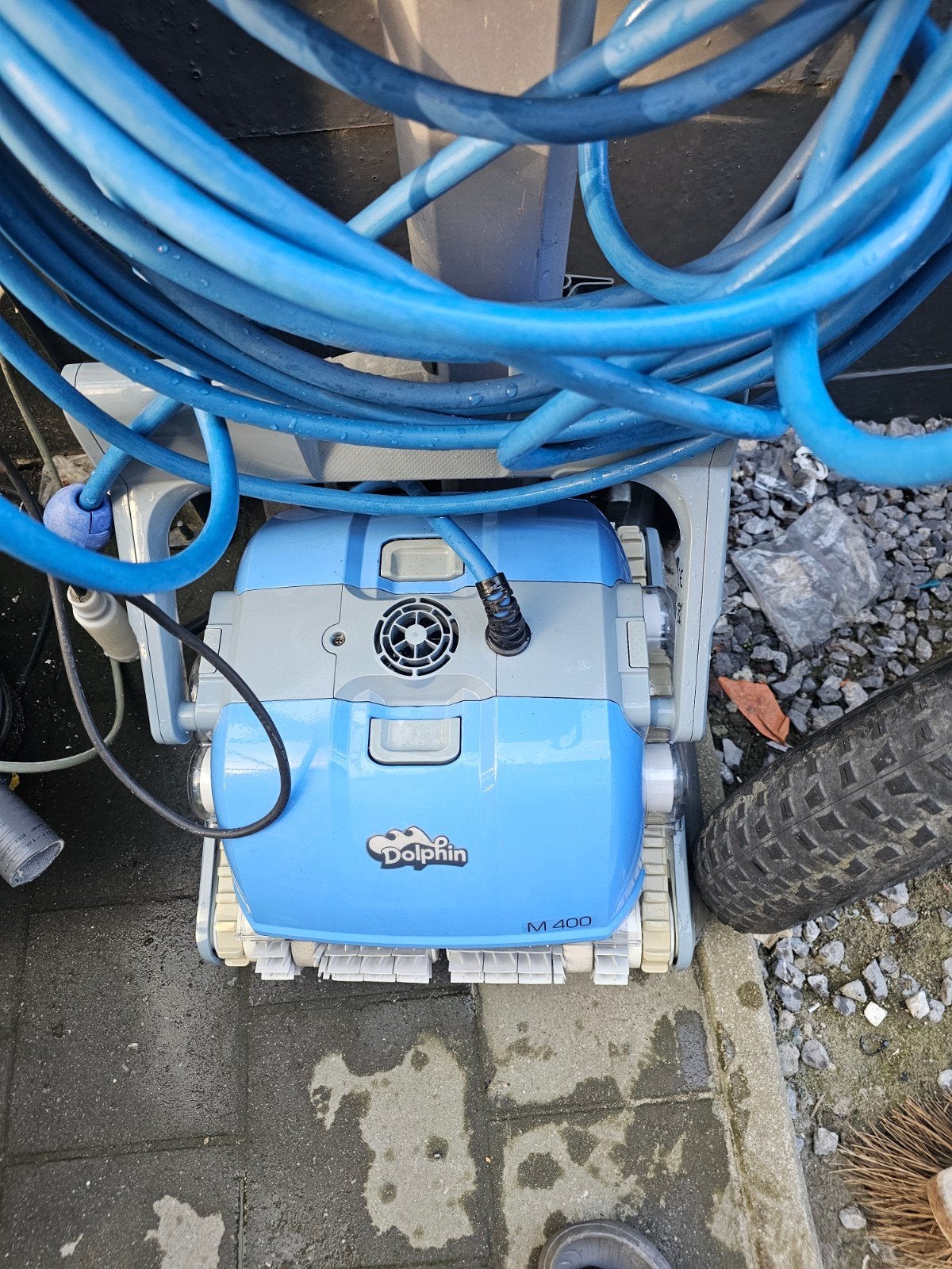 Zwembadrobot m400 dolphin, Ophalen