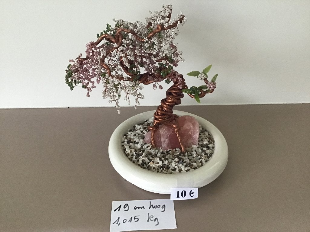 mooi decoratief kunst bonsai boompje van 19 cm hoog, Ophalen of Verzenden