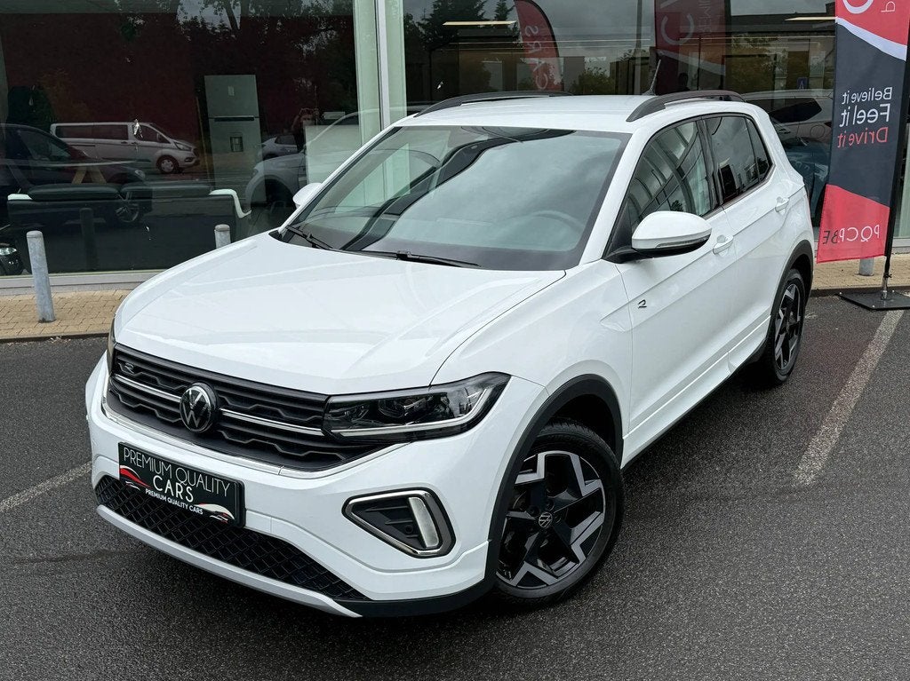 Volkswagen T-Cross R-Line / SFEERVERLICHTING / ZETELVERWARMI, Gebruikt, Zwart, 1770 kg, 116 pk