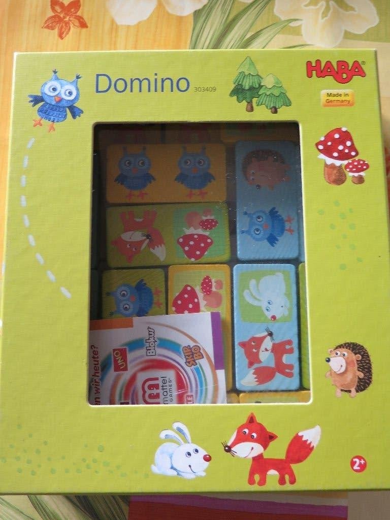 Domino Kids „vrolijk bosleven”, Ophalen of Verzenden, 10 tot 50 stukjes, Zo goed als nieuw, 6 maanden tot 2 jaar