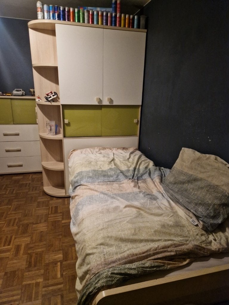 jeugdslaapkamer met dressing en bureau, Huis en Inrichting, Ophalen, Gebruikt, Eenpersoons