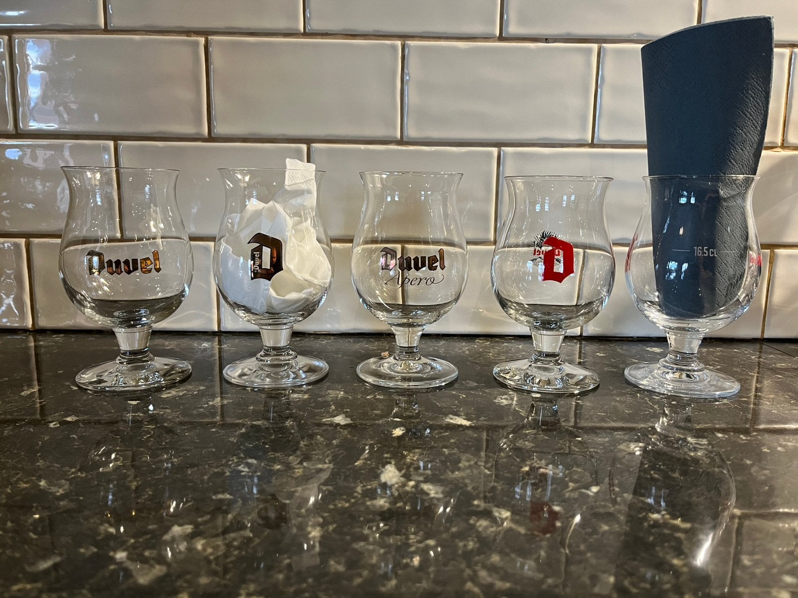 Duvel - 5 verschillende 16,5cl glaasjes, Enlèvement ou Envoi