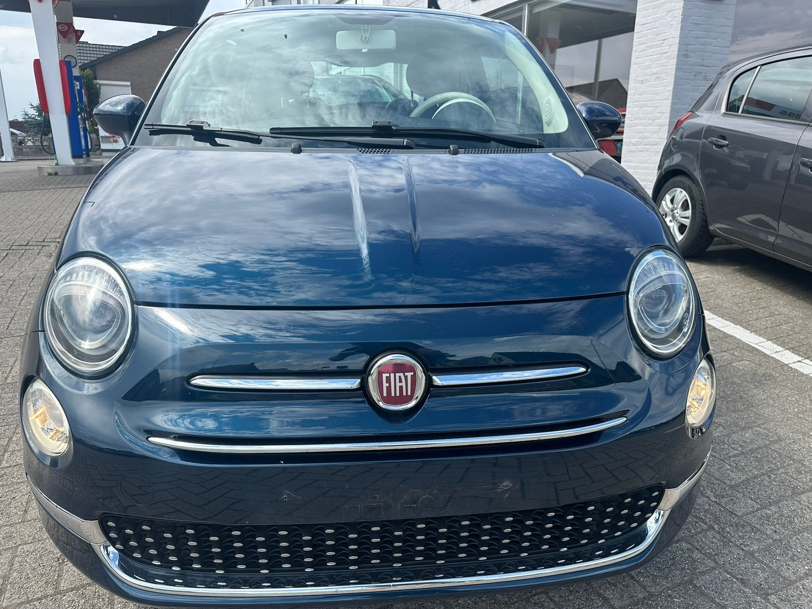 Fiat 500 Dolcevita Mild Hybride 2022 met amper 65.000km, 4 zetels, Euro 6, Blauw, Leder en Stof