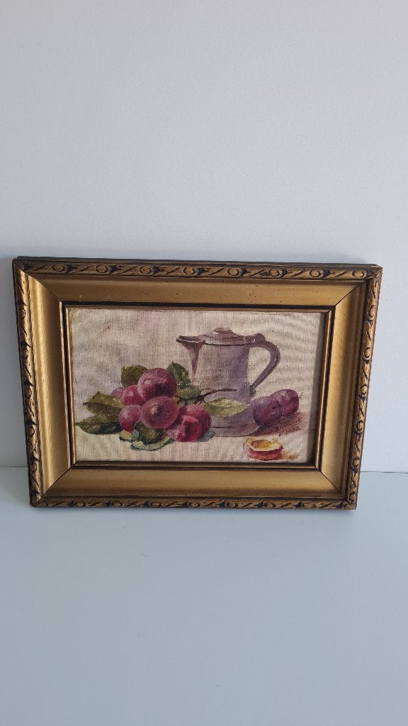 Zeer mooi schilderij op doek - stilleven, Ophalen of Verzenden, Stilleven, Doek
