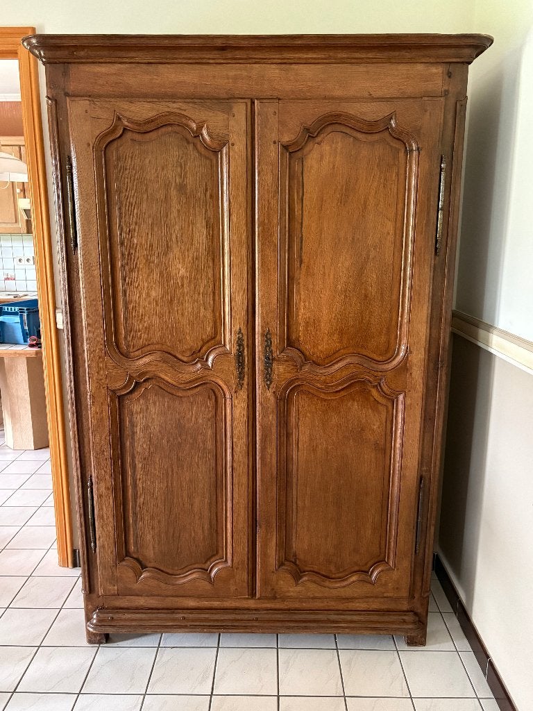 Armoire ancienne en bois – 2 portes – 120  48  191 cm, Enlèvement
