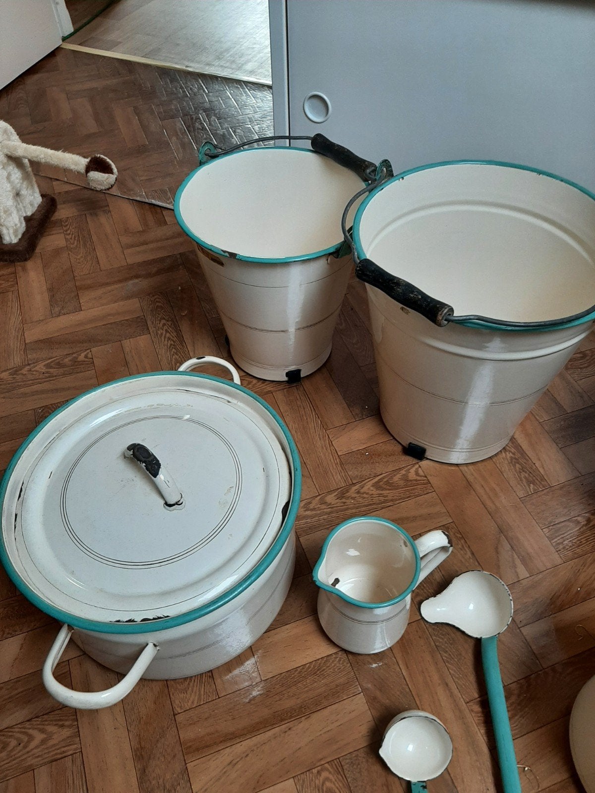 emaille kookpot melkkan emmers pollepels ..., Ophalen