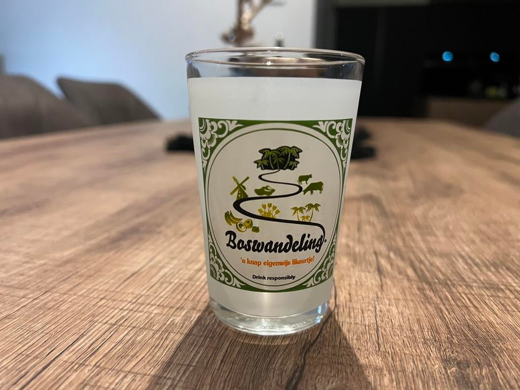Glas Boswandeling Drank, Verzamelen, Ophalen, Zo goed als nieuw, Waterglas