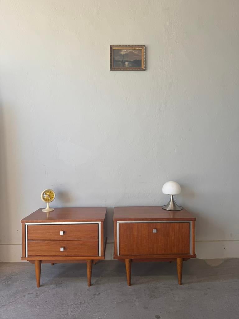 Vintage nachtkastjes, Maison & Meubles, Armoires | Dressoirs, Comme neuf, Enlèvement