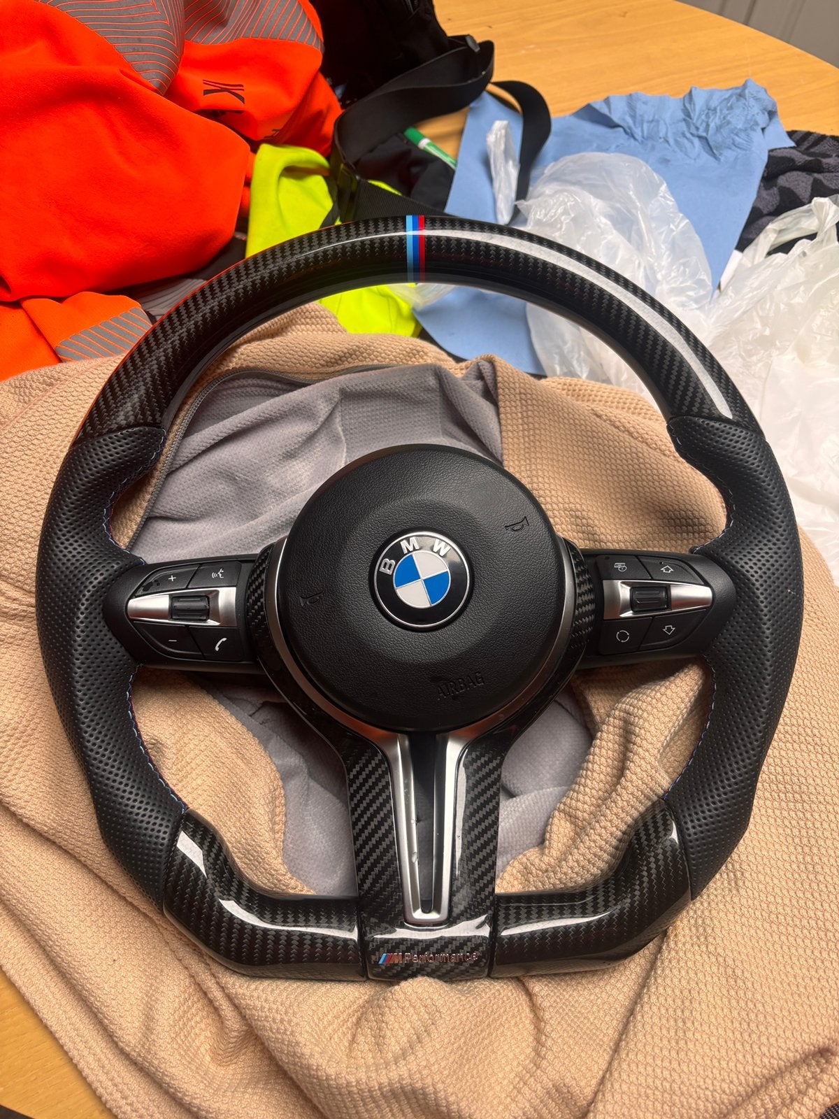 M3 bmw stuur carbon voor E en F modellen, Autos : Pièces & Accessoires, Commande, Enlèvement ou Envoi, BMW