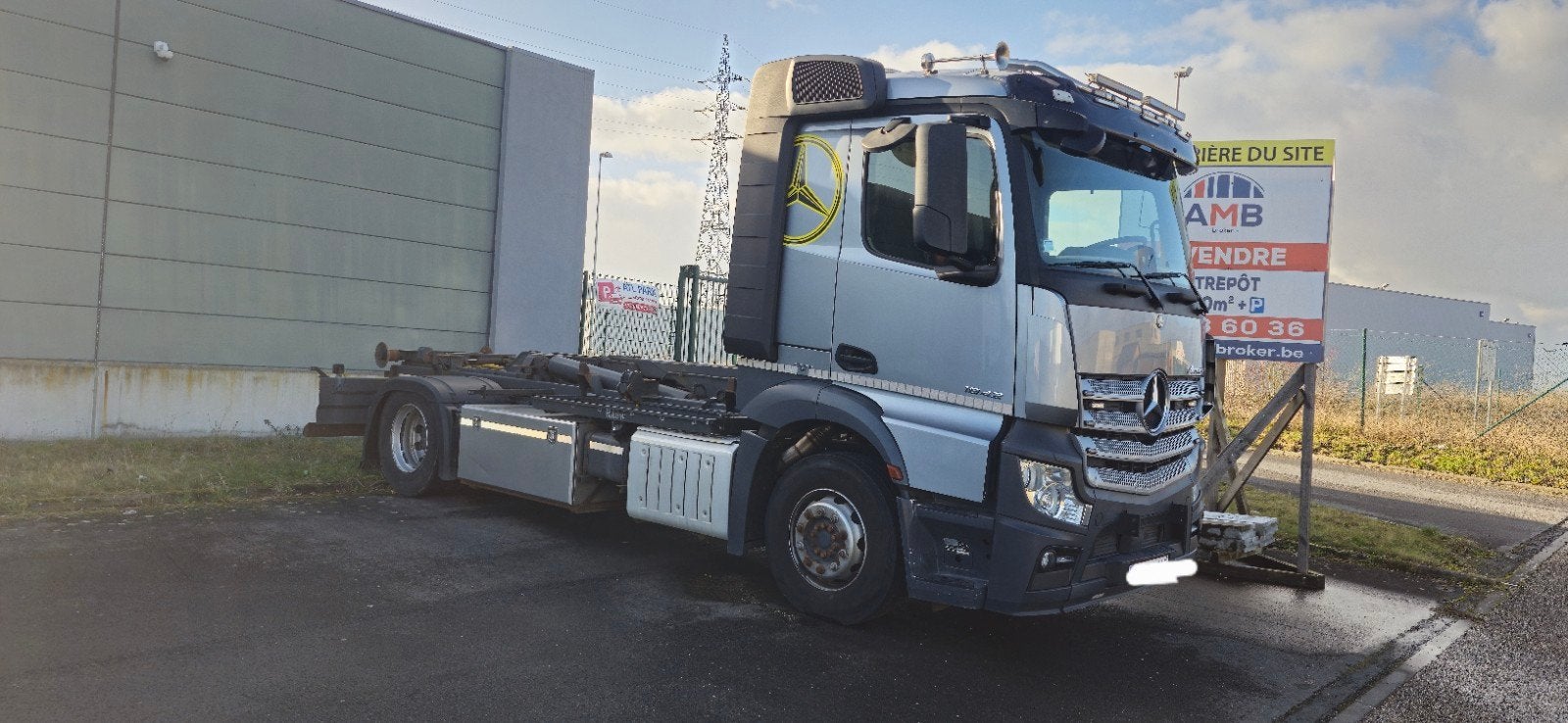 Te koop Mercedes Actros mp4 2016 sistem container 19 ton, Auto's, Vrachtwagens, Particulier, Euro 6, Ophalen