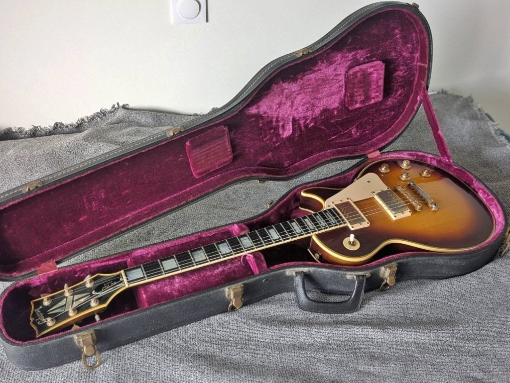 Gibson Les Paul Custom uit 1973 Tobacco Sunburst + koffer, Ophalen, Gebruikt, Solid body, Gibson