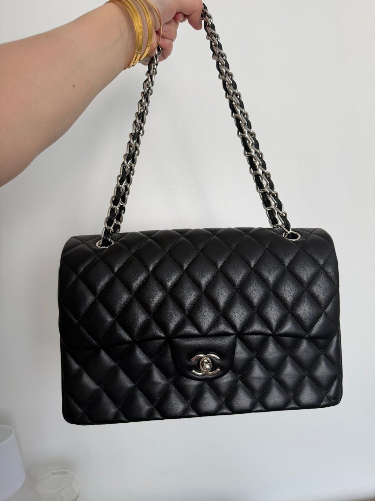 Sac chanel vrai cuir, Enlèvement ou Envoi, Comme neuf, Noir, Sac de soirée