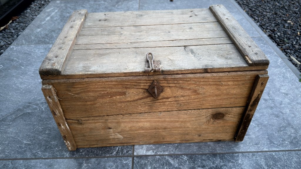 Robuuste vintage houten kist / transportkist, Ophalen of Verzenden