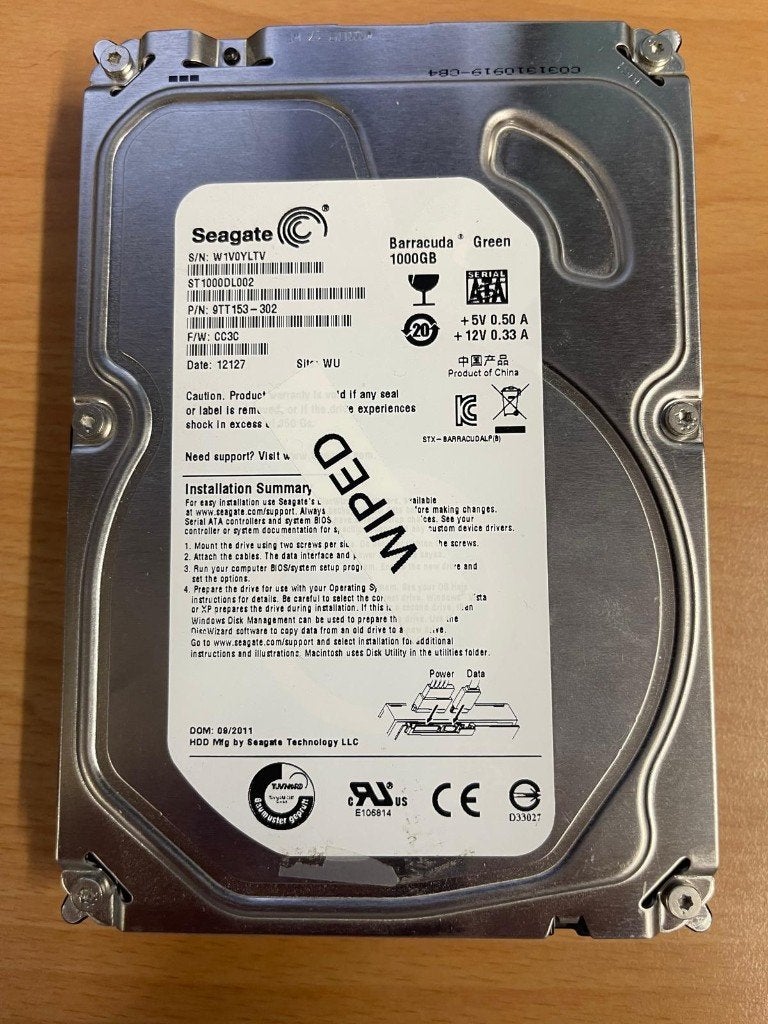 Seagate Barracuda HDD 1Tb, Computers en Software, Harde schijven, Ophalen, Intern, Gebruikt, Seagate