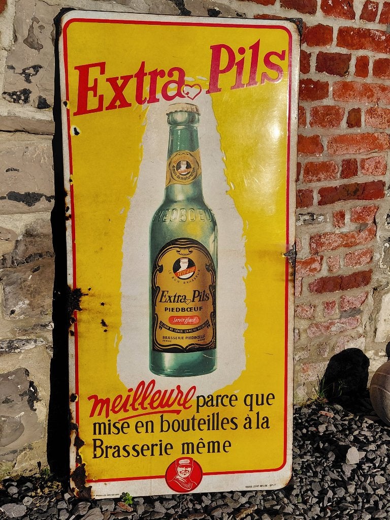 plaque émaillée, Enlèvement, Utilisé, Panneau publicitaire