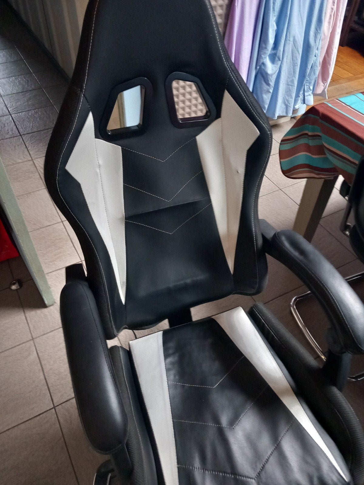 chaise de jeu/chaise de bureau, Maison & Meubles, Enlèvement, Blanc, Chaise de bureau