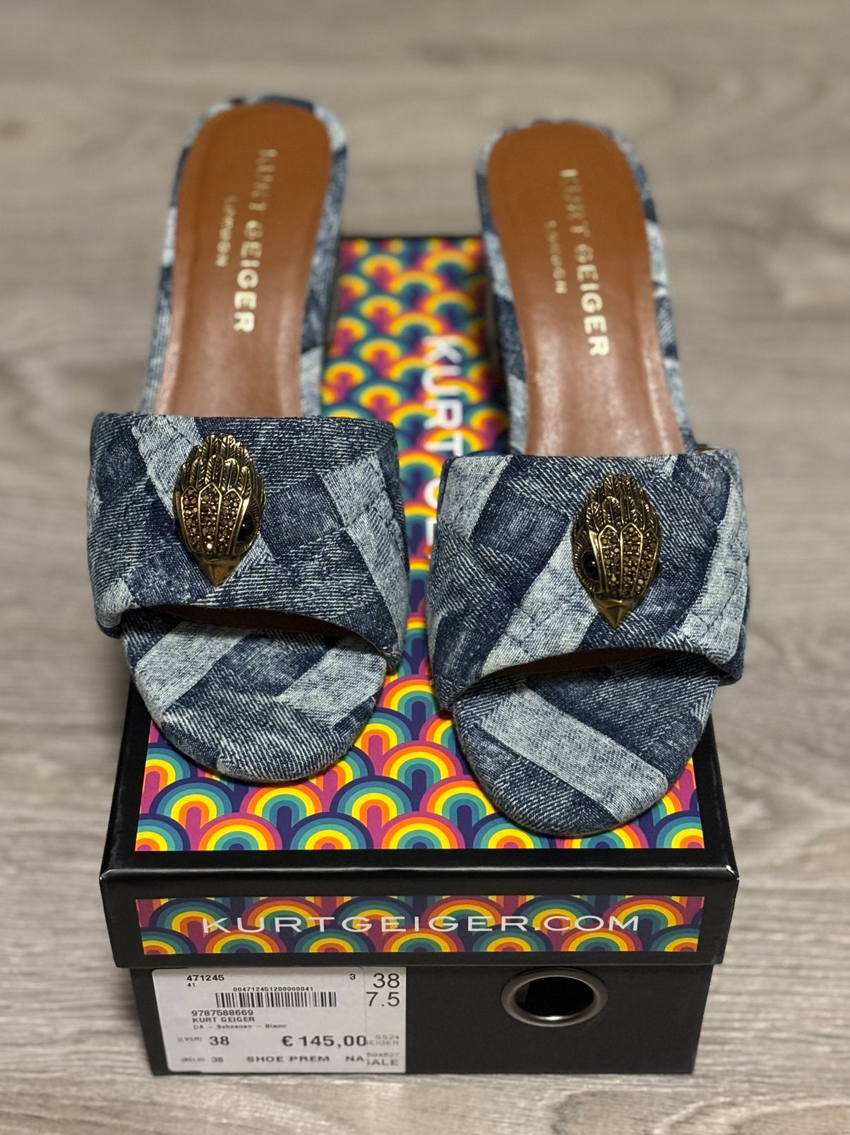Gekleede slippers Kurt Geiger, Enlèvement, Comme neuf, Sandales de bain