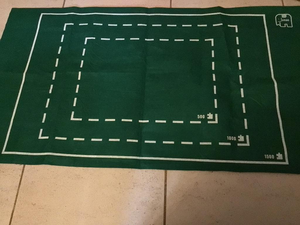 Tapis puzzle en feutre vert Jumbo 1500 pièces, Enlèvement ou Envoi