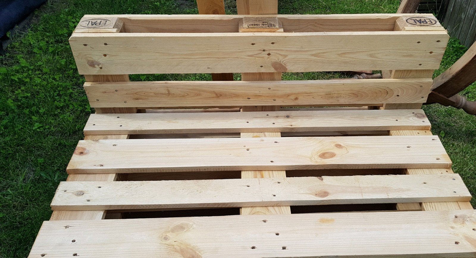 Nieuwe euro pallets ( 5 stuks). Lounge-zitbanken., Bricolage & Construction, Bois & Planches, Neuf, 50 mm ou plus, Moins de 200 cm