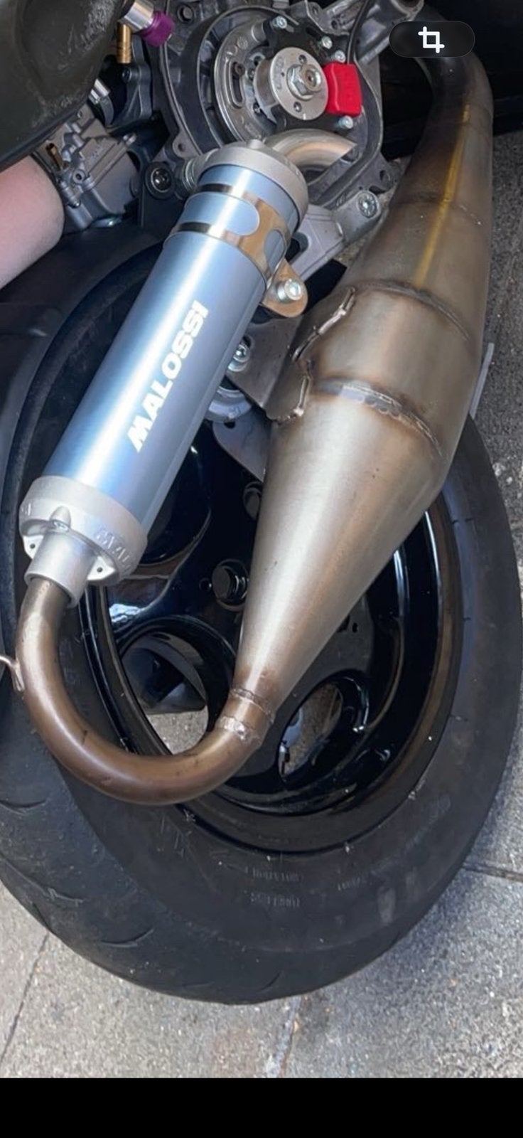Piaggio malossi 2006 race uitlaat perfecte staat, Ophalen of Verzenden, Zo goed als nieuw