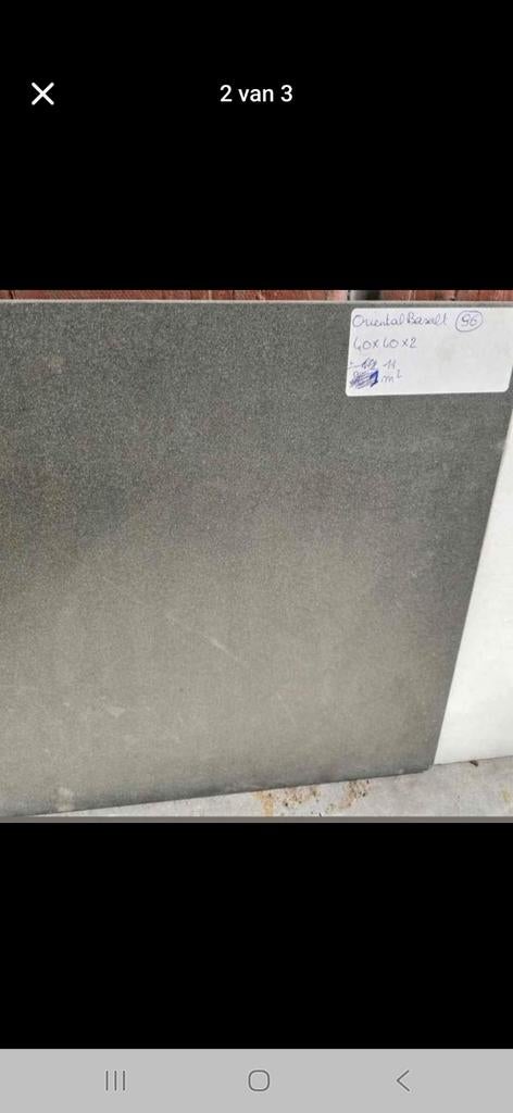 nieuwe tegels natuursteen
Oriental basalt grijs
40x40 terras, Ophalen, Natuursteen