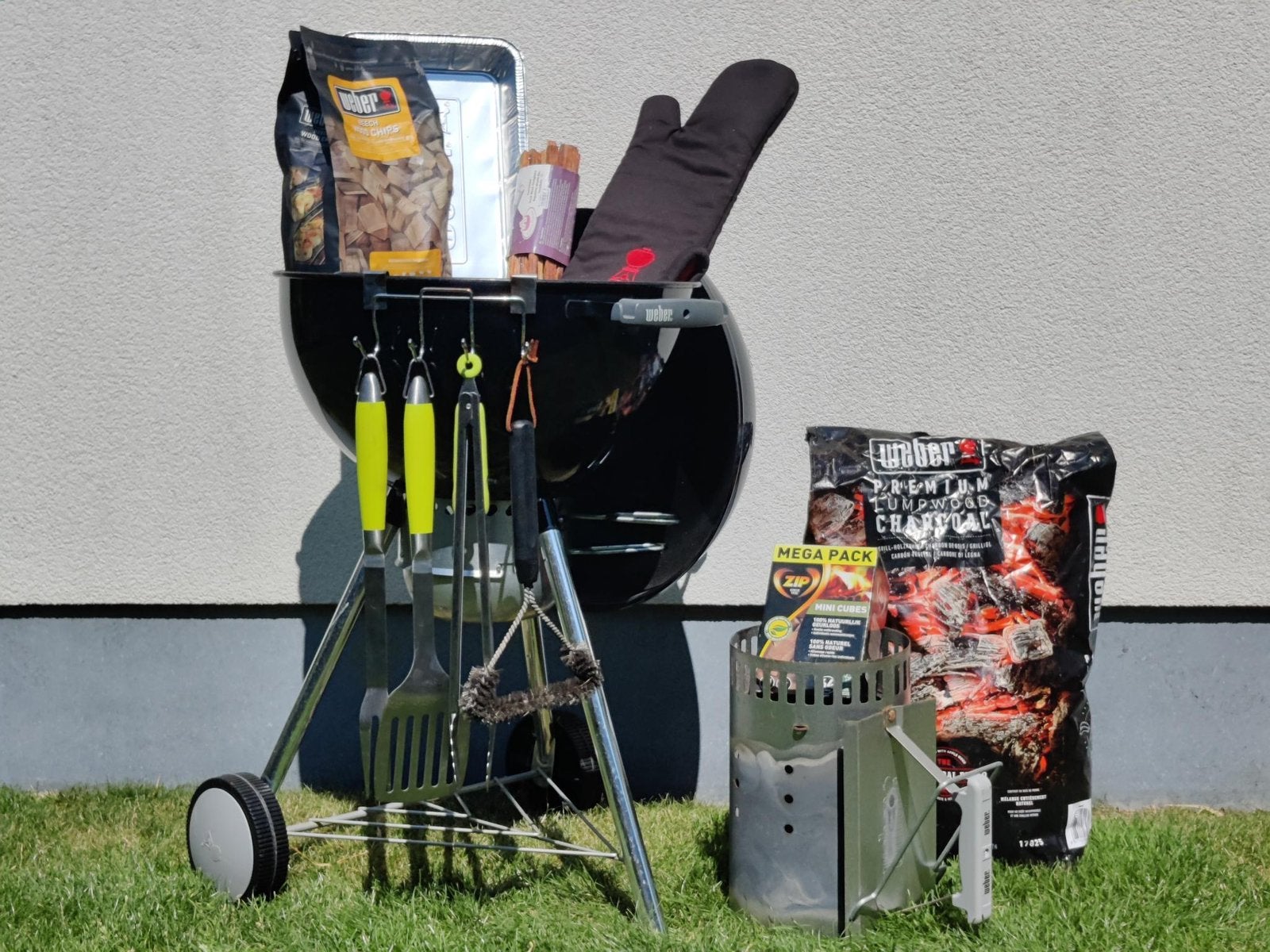 Barbeque Weber 47cm + pakket, Ophalen, Gebruikt, Met accessoires