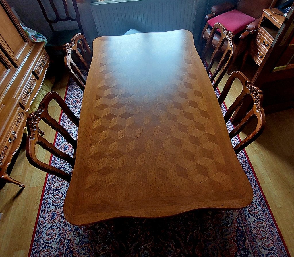 eetkamertafel, Ophalen, Gebruikt, Rechthoekig, Classique