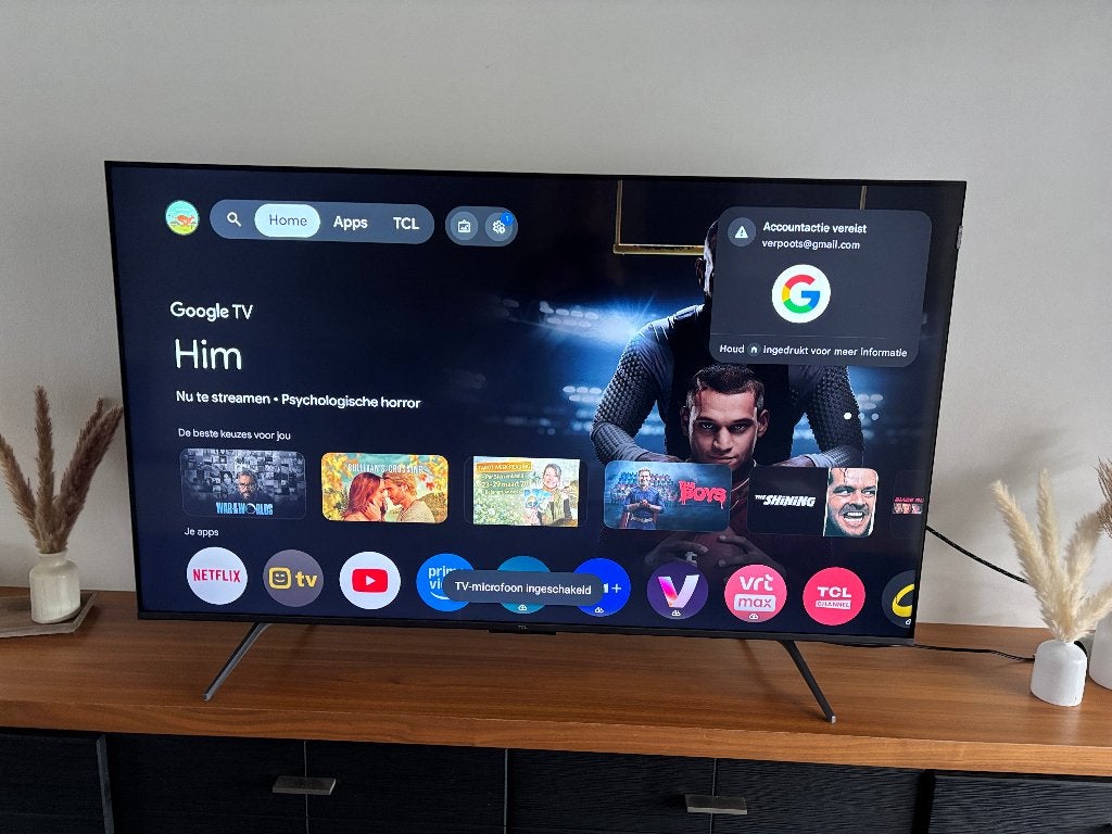 Smart Tv TCL 4K Qled scherm 55inch internet wifi enz, Audio, Tv en Foto, Televisies, Zo goed als nieuw, QLED, 100 cm of meer, 4k (UHD)