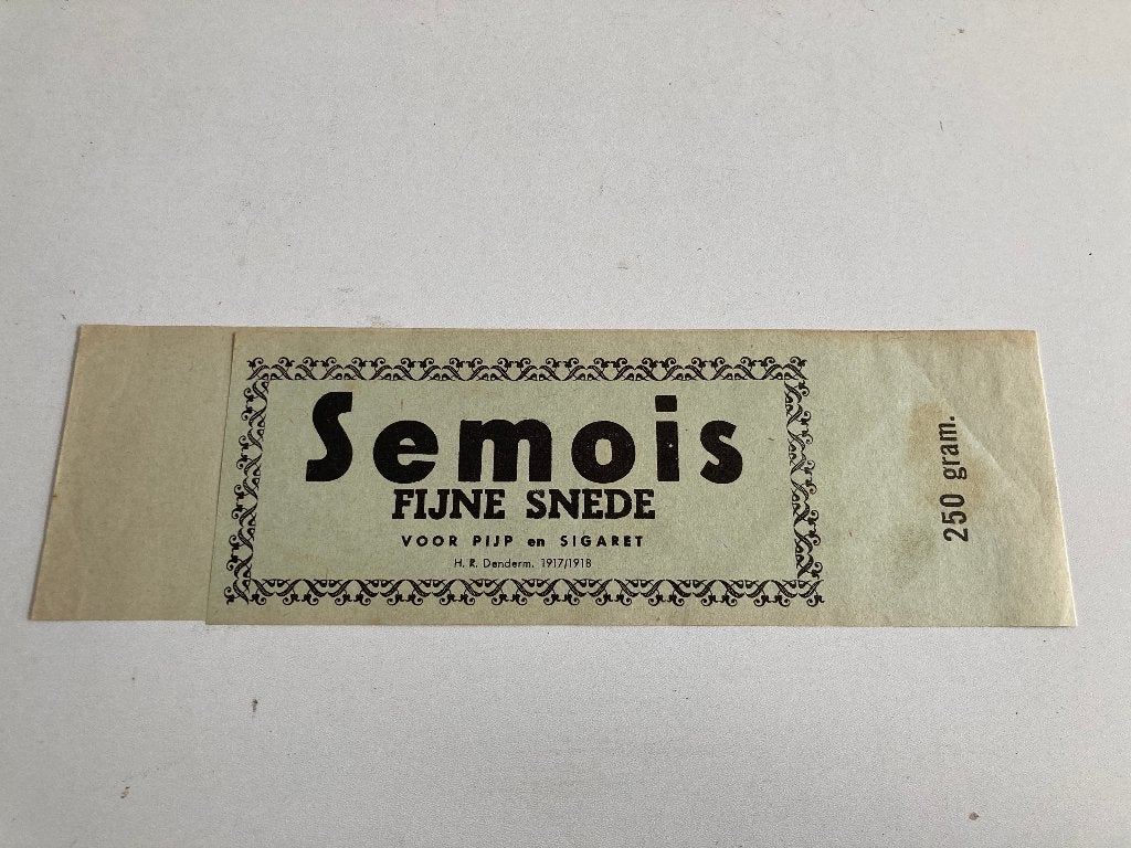 Tabak : Oude verpakking " Semois Fijne Snede " 1917/1918, Verzamelen, Ophalen of Verzenden, Zo goed als nieuw, Verpakking