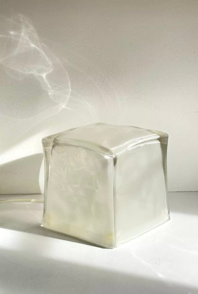 IKEA Iviken Ice Cube Set de lampes vintage design années 90, Blanc, Enlèvement, E14 (petit), Verre