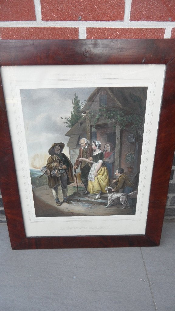 Lithographie en couleurs de 1848 « Le Marchand Hongrois », Antiquités & Art, Art | Lithographies & Sérigraphies, Enlèvement