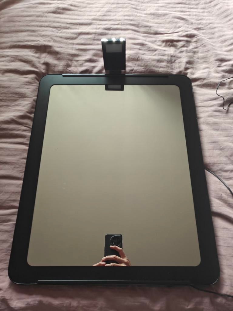 Spiegel badkamer met lamp en schakelaar., Ophalen, Minder dan 50 cm, Gebruikt, Minder dan 100 cm
