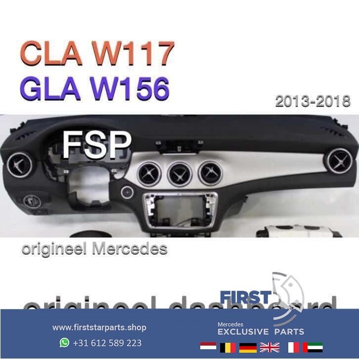 W117 CLA origineel mercedes Dashboard zwart W156 GLA Klasse, Gebruikt, -, Voor, Ophalen of Verzenden