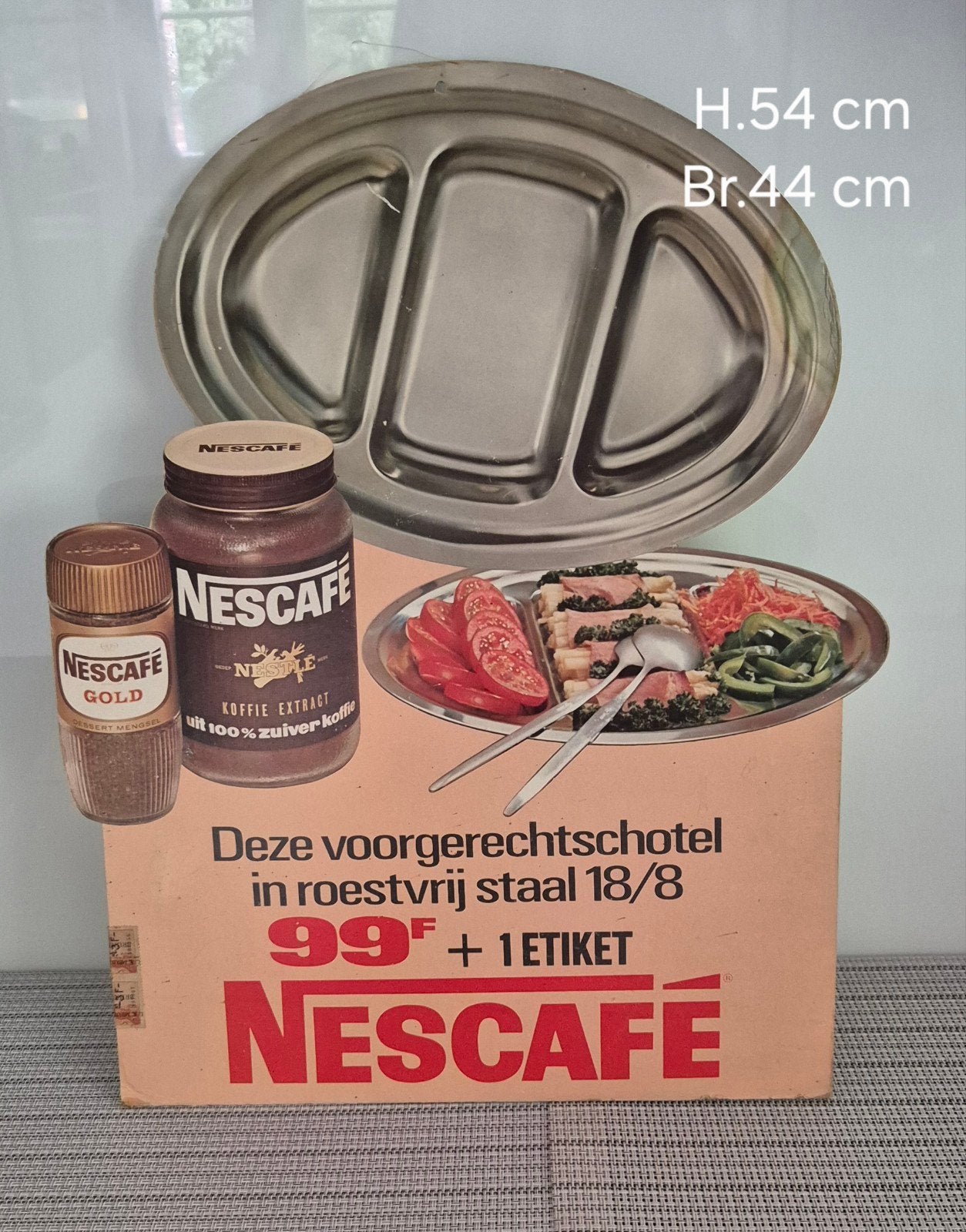 Vintage NESCAFÉ Toonbankdisplay / Reclamebord (1968), Diversen, Ophalen