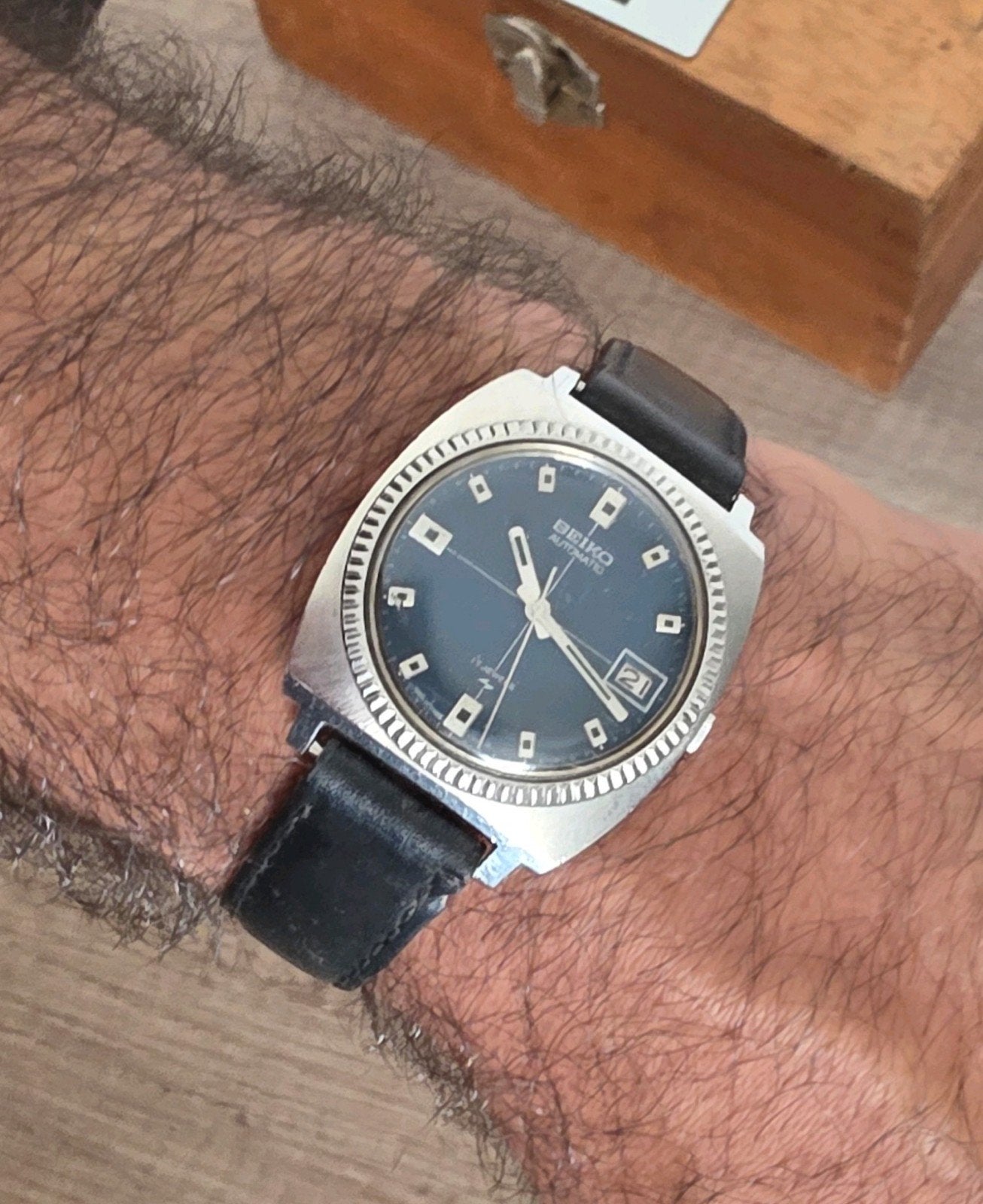 Vintage Seiko Automatic 7005-7022 Herenhorloge, Handtassen en Accessoires, Horloges | Antiek, Ophalen, Seiko