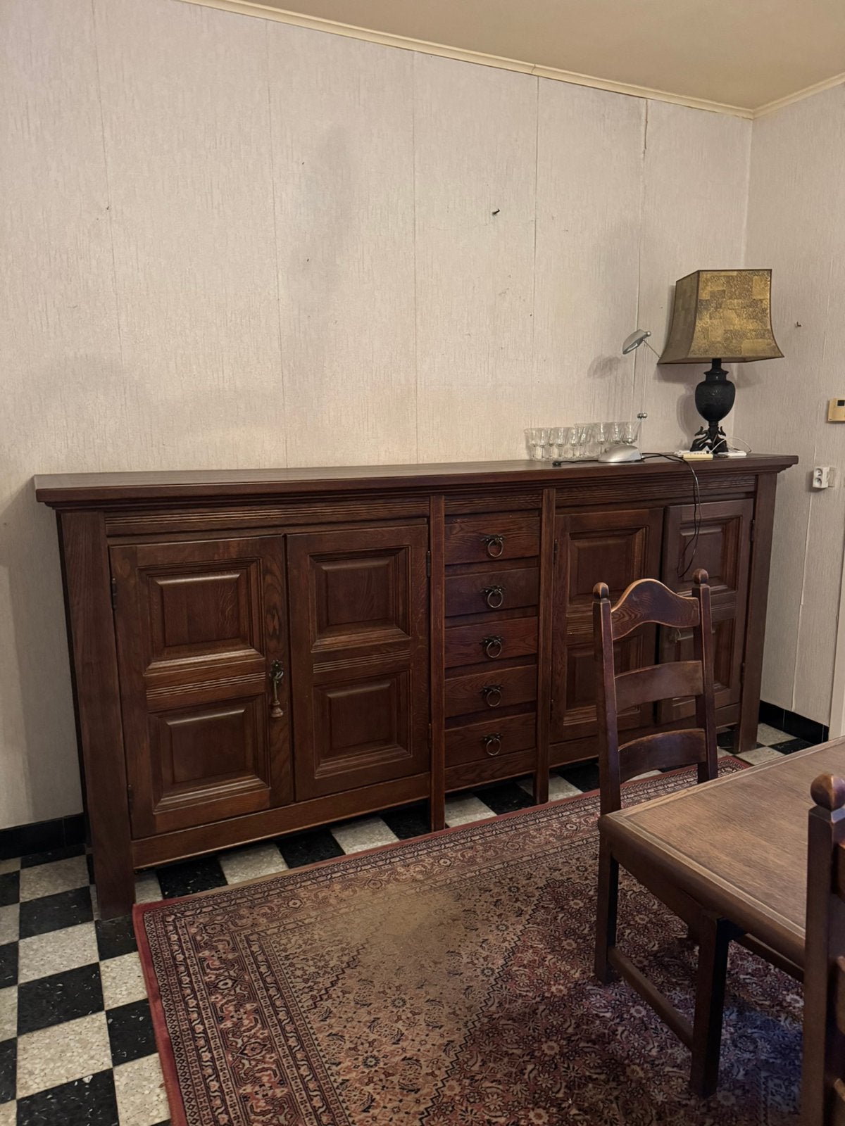 Eiken kast, Huis en Inrichting, Ophalen, Gebruikt, Eikenhout